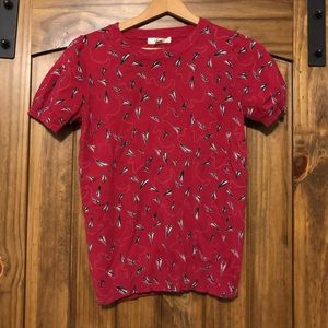 Paper Airplanes Short Sleeve Sweater